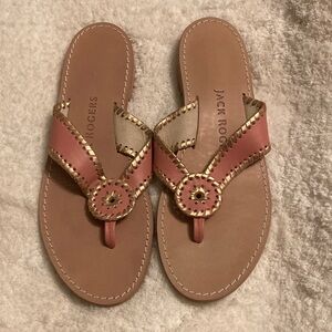 Jack Rogers Sandals - Pink and Gold size 9.5 in excellent condition